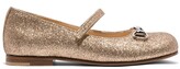 Thumbnail for your product : Gucci Children Aisha glitter ballerina shoes