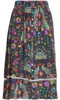 Matthew Williamson Printed Silk Crepe De Chine Skirt