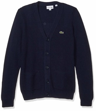 lacoste zip cardigan