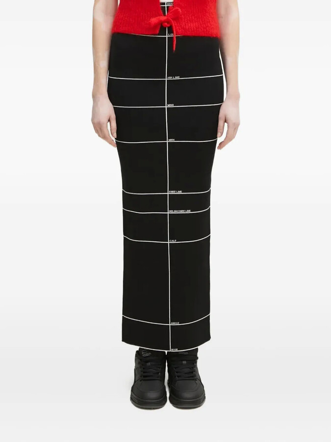 Vetements Stripe-Detail Maxi Skirt