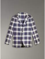 Thumbnail for your product : Burberry Soho Fit Check Ramie Cotton Tailored Jacket