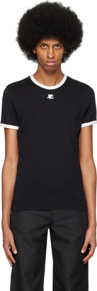 Courreges Black Bumpy T-Shirt