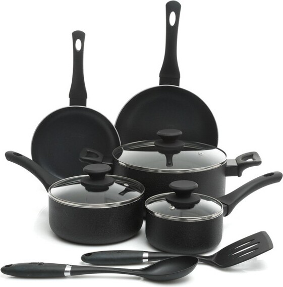 Oster Legacy 8 Piece Aluminum Nonstick Cookware Set in Gray