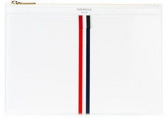 Thom Browne small striped clutch - men - Calf Leather - One Size