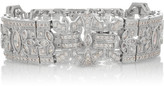 Thumbnail for your product : Kenneth Jay Lane Rhodium-plated cubic zirconia bracelet