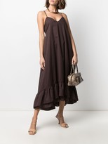 Thumbnail for your product : Erika Cavallini Ruffled Sleeveless Midi Dress
