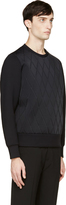 Thumbnail for your product : Neil Barrett Black Neoprene Diamond Quilted Sweatshirt