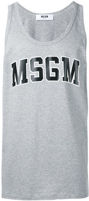 MSGM logo print tank - men - Cotton - S