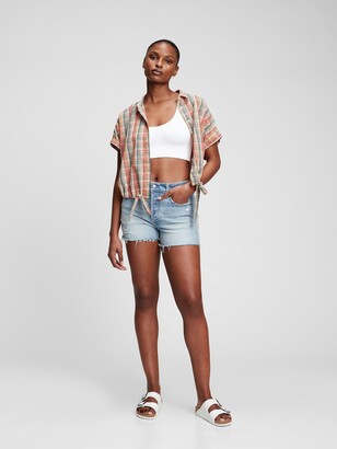 Gap Cropped Tie-Front T-Shirt
