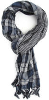Thumbnail for your product : Tommy Hilfiger Checked Blue and Grey Alexander Headscarf