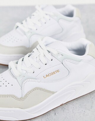 Lacoste Court Slam 319 Suede mix chunky sneakers in white - ShopStyle  Trainers & Athletic Shoes
