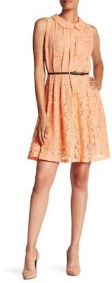Amelia Belted Lace Dress