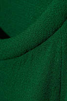 Thumbnail for your product : Oscar de la Renta Open-back Wool-blend Crepe Gown - Forest green