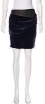 Thumbnail for your product : Robert Rodriguez Velvet Mini Skirt
