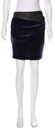 Robert Rodriguez Velvet Mini Skirt