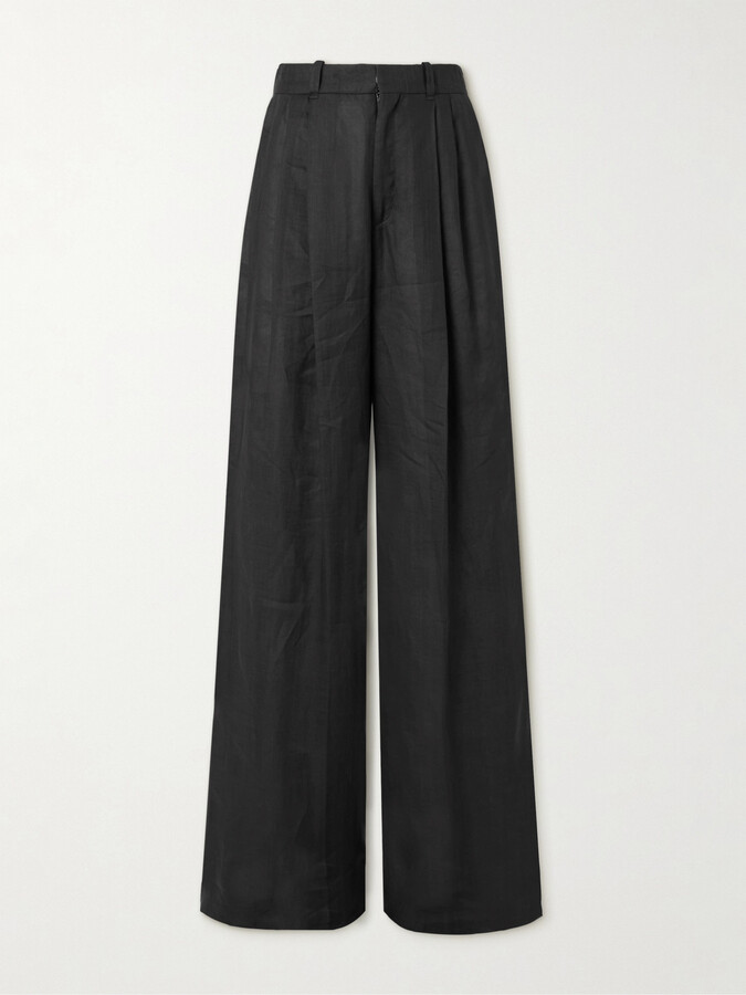 Chloé - Ramie Wide-leg Pants - Black