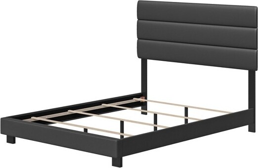 Boyd Sleep Eco Dream Twin Caprice Faux Leather Upholstered Platform Bed - Eco Dream: Modern Style, Reinforced Support
