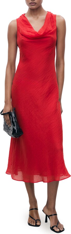 Cowl Neck Sleeveless Dress