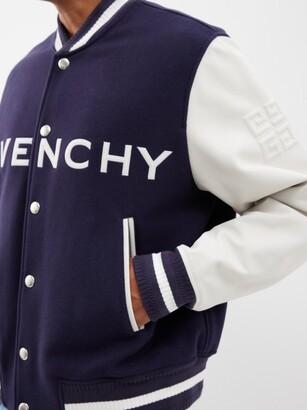 Givenchy Logo-appliqué Felt And Leather Varsity Jacket