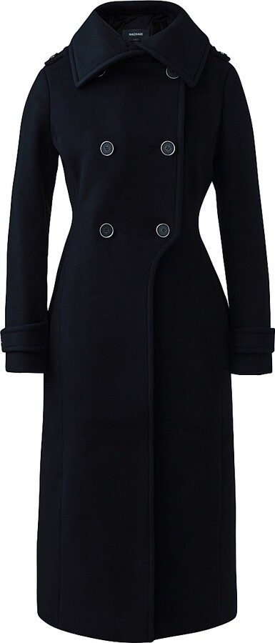 Mackage Women's Elodie-Z Wool Peacoat - Black - Size XL