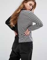 Thumbnail for your product : Daisy Street Reconstructed T-Shirt In Stripe