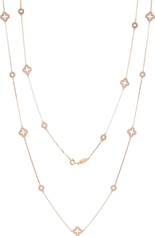 SUZY LEVIAN CZ Pavé Station Chain Necklace