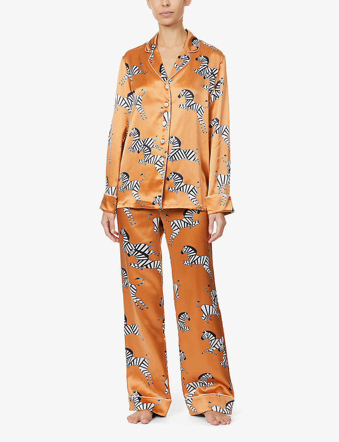 zebra satin pajamas