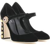 Dolce & Gabbana Exclusive to mytheresa.com ? embellished velvet pumps