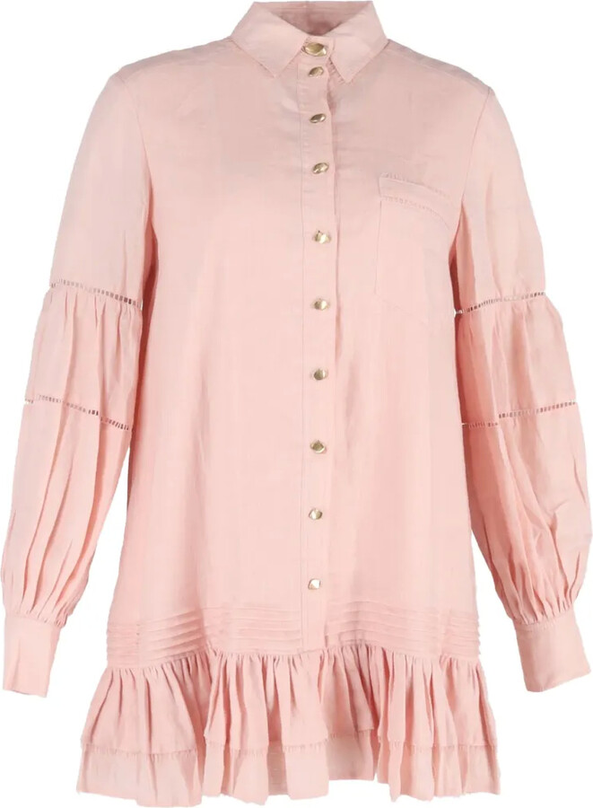 Aje Lotus Ruffle Mini Dress