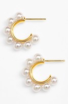 Thumbnail for your product : Majorica 5mm Pearl Hoop Earrings