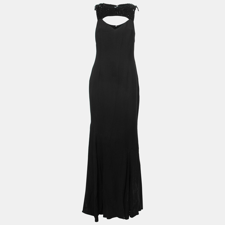 Share 257+ black crepe gown best