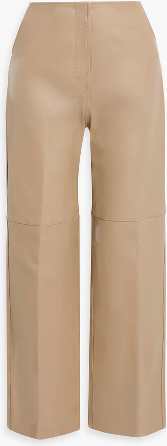 Totême Paneled leather wide-leg pants