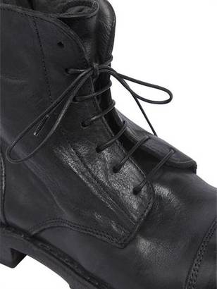 Moma Washed Leather Lace-Up Boots