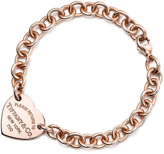 Tiffany & Co. Return to heart bracelet in 18k rose gold, small - ShopStyle