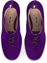 Thumbnail for your product : Miu Miu suede lace-up booties