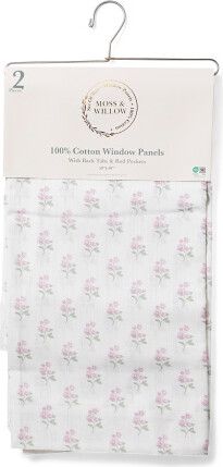 TJMAXX Set Of 2 Cottage Floral Summer Window Panels, Cotton