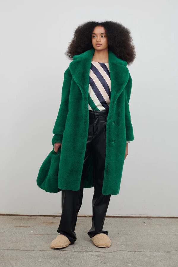 faux fur coat long womens