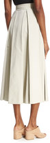 Thumbnail for your product : The Row Kanu Pleated Midi Skirt, Oyster