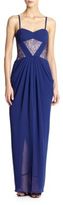 Thumbnail for your product : BCBGMAXAZRIA Georgette & Lace Strapless Gown