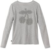 Thumbnail for your product : Le Temps Des Cerises Long-Sleeved Cotton T-Shirt with Back Printed Motif