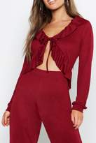 Thumbnail for your product : boohoo Petite Ruffle Front Cut Out Jumpsuit