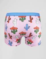 Thumbnail for your product : ASOS Trunks With Cactus Print 5 Pack Save