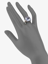 Thumbnail for your product : Judith Ripka La Petite Blue Quartz & Sterling Silver Cushion Cocktail Ring