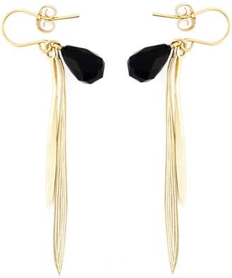Wouters & Hendrix 'Bamboo' onyx earrings