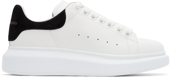 Alexander McQueen White & Black Oversized Sneakers - ShopStyle