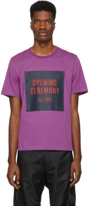 Opening Ceremony Purple Box Logo T-Shirt