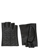 Thumbnail for your product : Karl Lagerfeld Paris Kuilted Nappa Leather Fingerless Gloves