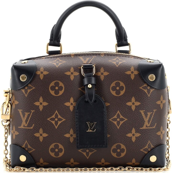 Louis Vuitton - Authenticated Petite Malle Souple Handbag - Leather Black for Women, Very Good Condition