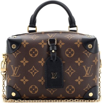 Louis Vuitton Petite Malle Monogram Blue/Black in Toile Canvas/Leather with  Brass - US