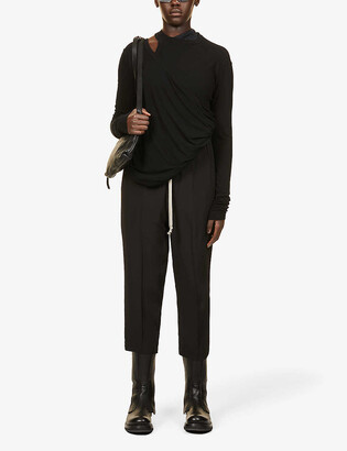 Rick Owens Astaire tapered mid-rise crepe trousers